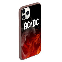 Чехол iPhone 11 Pro матовый AC DC, цвет: 3D-коричневый — фото 2