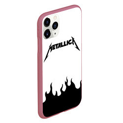 Чехол iPhone 11 Pro матовый METALLICA, цвет: 3D-малиновый — фото 2