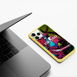 Чехол iPhone 11 Pro матовый CS GO, цвет: 3D-желтый — фото 2