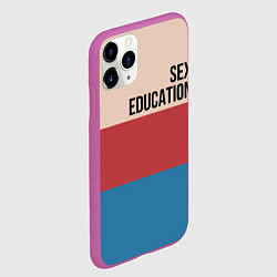 Чехол iPhone 11 Pro матовый Половое воспитание, цвет: 3D-фиолетовый — фото 2