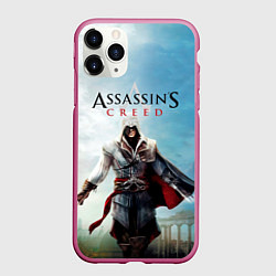 Чехол iPhone 11 Pro матовый Assassins Creed, цвет: 3D-малиновый