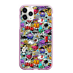 Чехол iPhone 11 Pro матовый Stickerboom, цвет: 3D-розовый