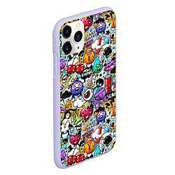 Чехол iPhone 11 Pro матовый Stickerboom, цвет: 3D-светло-сиреневый — фото 2