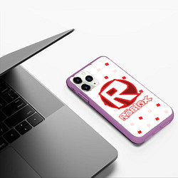 Чехол iPhone 11 Pro матовый ROBLOX, цвет: 3D-фиолетовый — фото 2