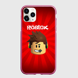 Чехол iPhone 11 Pro матовый ROBLOX, цвет: 3D-малиновый