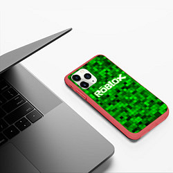 Чехол iPhone 11 Pro матовый Roblox, цвет: 3D-красный — фото 2