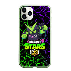 Чехол iPhone 11 Pro матовый BRAWL STARS VIRUS 8-BIT, цвет: 3D-салатовый