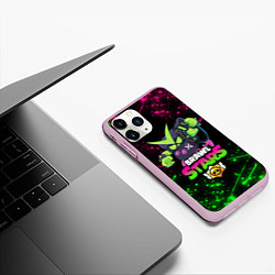 Чехол iPhone 11 Pro матовый BRAWL STARS VIRUS 8-BIT, цвет: 3D-розовый — фото 2