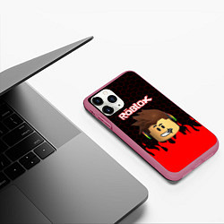 Чехол iPhone 11 Pro матовый ROBLOX, цвет: 3D-малиновый — фото 2