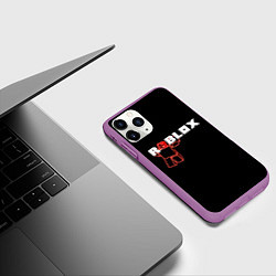 Чехол iPhone 11 Pro матовый Роблокс Roblox, цвет: 3D-фиолетовый — фото 2