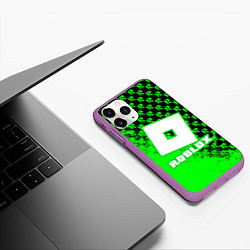 Чехол iPhone 11 Pro матовый Roblox, цвет: 3D-фиолетовый — фото 2