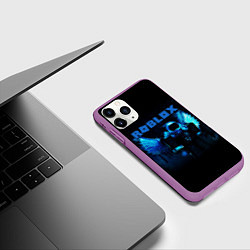 Чехол iPhone 11 Pro матовый ROBLOX, цвет: 3D-фиолетовый — фото 2