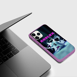 Чехол iPhone 11 Pro матовый ROBLOX, цвет: 3D-фиолетовый — фото 2