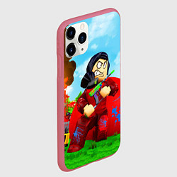 Чехол iPhone 11 Pro матовый ROBLOX, цвет: 3D-малиновый — фото 2