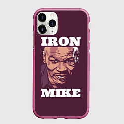 Чехол iPhone 11 Pro матовый Mike Tyson, цвет: 3D-малиновый