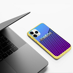 Чехол iPhone 11 Pro матовый Roblox Gradient Pattern, цвет: 3D-желтый — фото 2