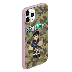 Чехол iPhone 11 Pro матовый Roblox 23 February Camouflage, цвет: 3D-розовый — фото 2