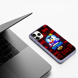 Чехол iPhone 11 Pro матовый Brawl Stars MrP, цвет: 3D-светло-сиреневый — фото 2