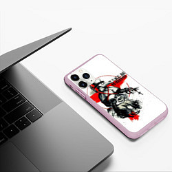 Чехол iPhone 11 Pro матовый Чумной доктор, цвет: 3D-розовый — фото 2