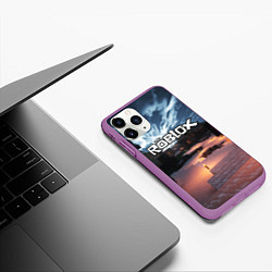 Чехол iPhone 11 Pro матовый ROBLOX, цвет: 3D-фиолетовый — фото 2