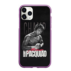 Чехол iPhone 11 Pro матовый Manny Pacquiao, цвет: 3D-фиолетовый