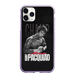 Чехол iPhone 11 Pro матовый Manny Pacquiao, цвет: 3D-светло-сиреневый