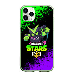 Чехол iPhone 11 Pro матовый BRAWL STARS VIRUS 8-BIT, цвет: 3D-салатовый