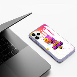 Чехол iPhone 11 Pro матовый BRAWL STARS SANDY, цвет: 3D-светло-сиреневый — фото 2