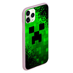 Чехол iPhone 11 Pro матовый MINECRAFT, цвет: 3D-розовый — фото 2