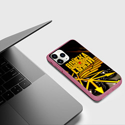 Чехол iPhone 11 Pro матовый Войска связи, цвет: 3D-малиновый — фото 2