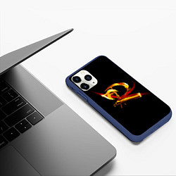Чехол iPhone 11 Pro матовый DMC, цвет: 3D-тёмно-синий — фото 2