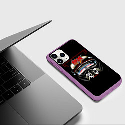 Чехол iPhone 11 Pro матовый Ария, цвет: 3D-фиолетовый — фото 2