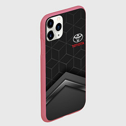 Чехол iPhone 11 Pro матовый TOYOTA, цвет: 3D-малиновый — фото 2