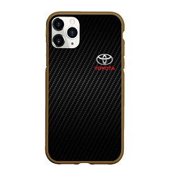 Чехол iPhone 11 Pro матовый TOYOTA, цвет: 3D-коричневый