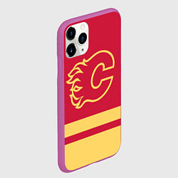 Чехол iPhone 11 Pro матовый Калгари Флэймз, цвет: 3D-фиолетовый — фото 2