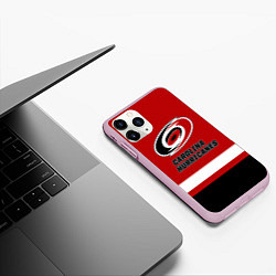 Чехол iPhone 11 Pro матовый Каролина Харрикейнз, цвет: 3D-розовый — фото 2