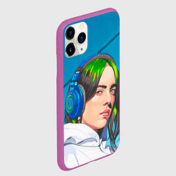 Чехол iPhone 11 Pro матовый БИЛЛИ АЙЛИШ, цвет: 3D-фиолетовый — фото 2