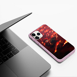 Чехол iPhone 11 Pro матовый Танджиро Камадо, цвет: 3D-розовый — фото 2