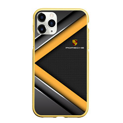 Чехол iPhone 11 Pro матовый PORSCHE, цвет: 3D-желтый