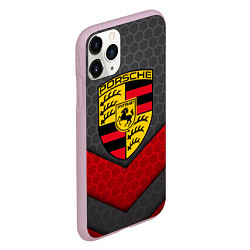 Чехол iPhone 11 Pro матовый PORSCHE, цвет: 3D-розовый — фото 2