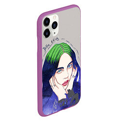 Чехол iPhone 11 Pro матовый BILLIE EILISH, цвет: 3D-фиолетовый — фото 2