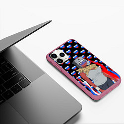 Чехол iPhone 11 Pro матовый CountryHumans, цвет: 3D-малиновый — фото 2