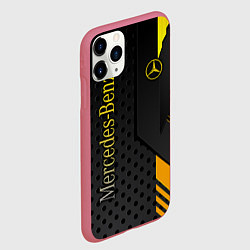 Чехол iPhone 11 Pro матовый Mercedes-Benz, цвет: 3D-малиновый — фото 2