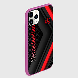 Чехол iPhone 11 Pro матовый Mercedes-Benz, цвет: 3D-фиолетовый — фото 2