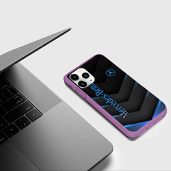 Чехол iPhone 11 Pro матовый Mercedes-Benz, цвет: 3D-фиолетовый — фото 2