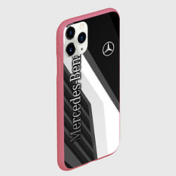 Чехол iPhone 11 Pro матовый Mercedes-Benz, цвет: 3D-малиновый — фото 2