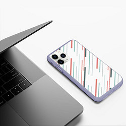 Чехол iPhone 11 Pro матовый Геометрический стиль, цвет: 3D-светло-сиреневый — фото 2