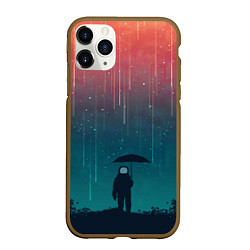 Чехол iPhone 11 Pro матовый Космический Дождь