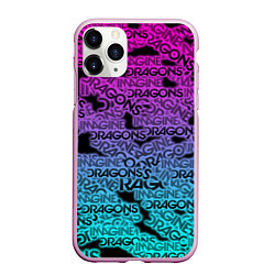 Чехол iPhone 11 Pro матовый Imagine Dragons, цвет: 3D-розовый