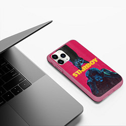 Чехол iPhone 11 Pro матовый STARBOY, цвет: 3D-малиновый — фото 2